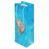 Conch Shell "Beach Life" Wijn Cadeautas (Achterkant Gekanteld)