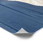 Conch Shell  Blue Wood Beach Poster (Hoek)