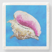 Conch Shell Drink Coasters Stenen Onderzetter (Voorkant)
