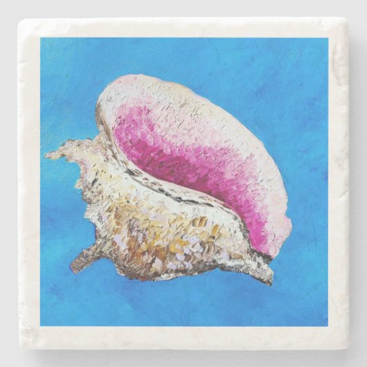 Conch Shell Drink Coasters Stenen Onderzetter (Voorkant)