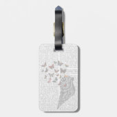 Conch Shell en Butterflies 2 Bagagelabel (Achterkant verticaal)