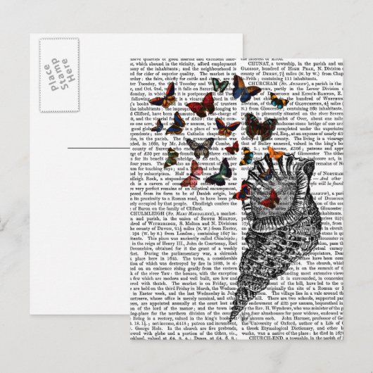 Conch Shell en Butterflies 2 Briefkaart (Voorkant / Achterkant)