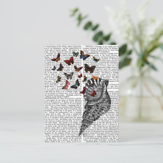 Conch Shell en Butterflies 2 Briefkaart (Staand voorkant)