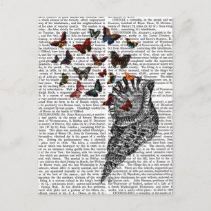 Conch Shell en Butterflies 2 Briefkaart