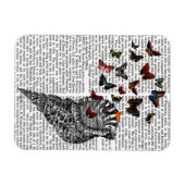 Conch Shell en Butterflies 2 Magneet (Horizontaal)