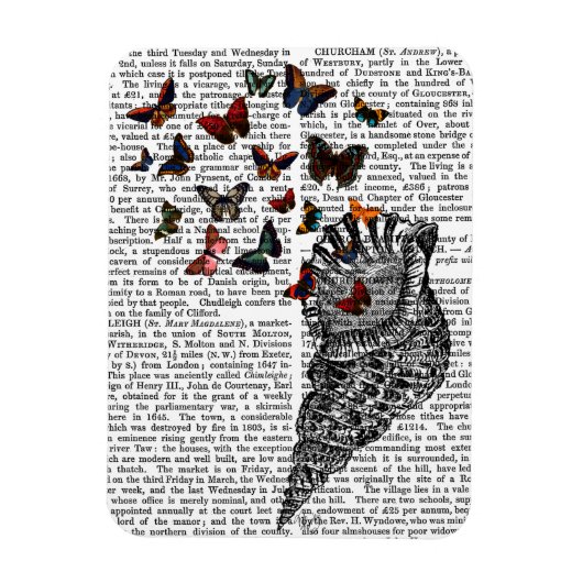 Conch Shell en Butterflies 2 Magneet (Verticaal)