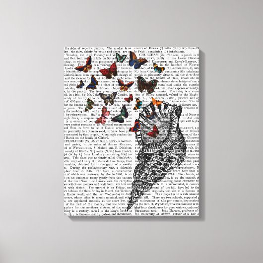 Conch Shell en Butterflies Canvas Afdruk (Voorkant)