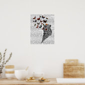 Conch Shell en Butterflies Poster (Keuken)
