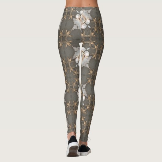 Conch Shell en Starfish geometrische Leggings (Achterkant)