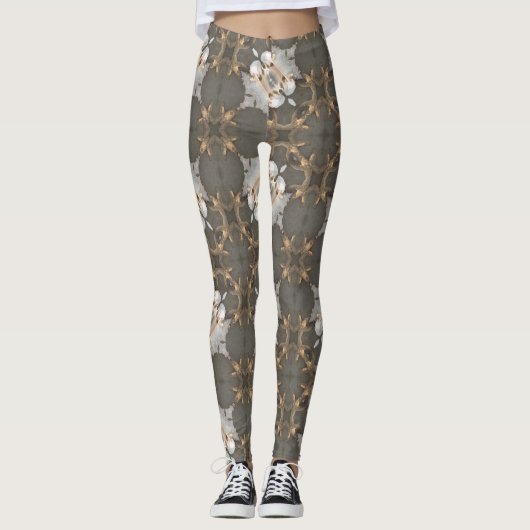 Conch Shell en Starfish geometrische Leggings (Voorkant)