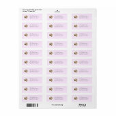 Conch Shell-foto op roze retourlabel Etiket (Full Sheet)