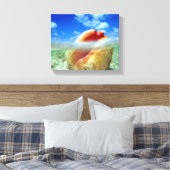 Conch Shell High Tide Canvas (Insitu (Slaapkamer))