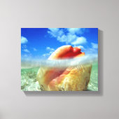 Conch Shell High Tide Canvas Afdruk (Voorkant)