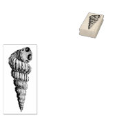 Conch Shell naar rechts Rubber Art Stamp Rubberstempel (Gestempeld)