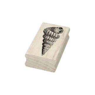 Conch Shell naar rechts Rubber Art Stamp Rubberstempel