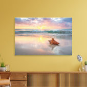 Conch Shell op de Beach | Jamaica Canvas Afdruk (Insitu (Woonkamer))