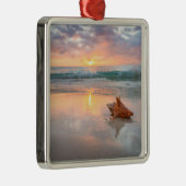 Conch Shell op de Beach | Jamaica Metalen Ornament (Rechts)