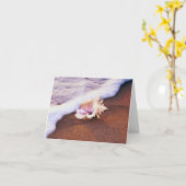 Conch Shell op de Kaart van de Nota van de Beach (Gele Bloem)