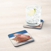 Conch Shell op strand 2 Onderzetter (Rechterzijde)