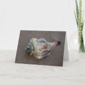 Conch Shell op strand Bedankkaart (Voorkant)