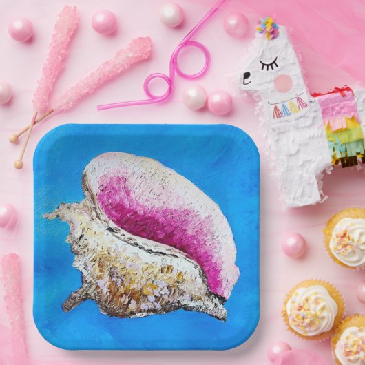 Conch Shell papier Borden Papieren Bordje (Feest)