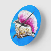Conch Shell ronde wandklok (Hoek)