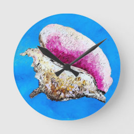 Conch Shell ronde wandklok