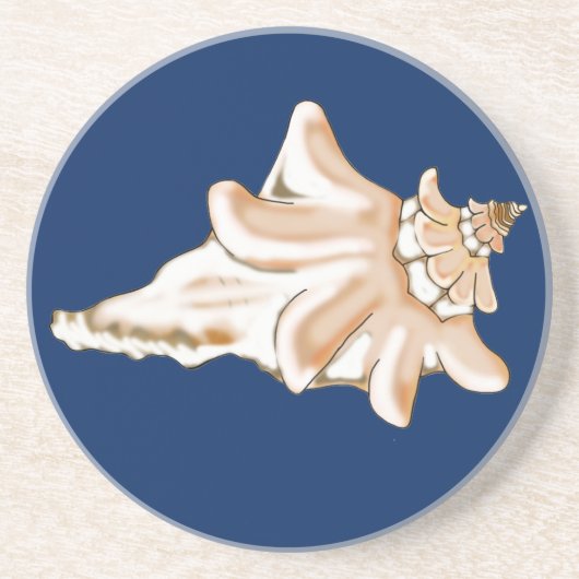 Conch Shell Sandstone Drink Coasters Zandsteen Onderzetter (Voorkant)