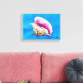 Conch Shell schilderij op doek Canvas Afdruk (Insitu (Woonkamer))