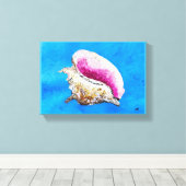 Conch Shell schilderij op doek Canvas Afdruk (Insitu (Houten vloer))