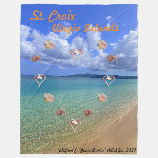 Conch Shell Sculpture Fleece Blanket