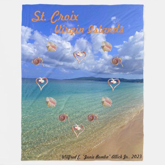 Conch Shell Sculpture Fleece Blanket (Voorkant)