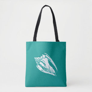 Conch Shell - turquoise en white Tote Bag
