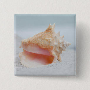Conch Shell Vierkante Button 5,1 Cm
