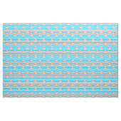 Conch Shells op Blue Stripes Coastal Stof (Fat Quarter)