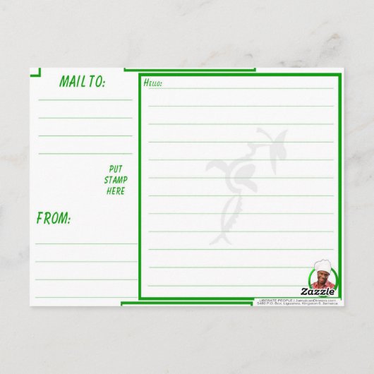 Conch Soup Briefkaart (Achterkant)