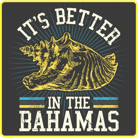 Conch Vakantie Bahama's Sticker Cruise Bahama's (Voorkant)