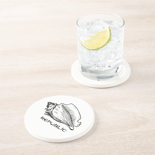 Conch Zandsteen Onderzetter (Zijkant)