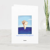 Conch zee shell en oceaan schilderen, wenskaarten kaart (Achterkant)