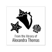 Conch Zeester Schelp Strand Bibliotheek Zelfinktende Stempel (Design)