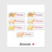 Concha Brood Dagen van de Week Turtles Sticker (Vel)