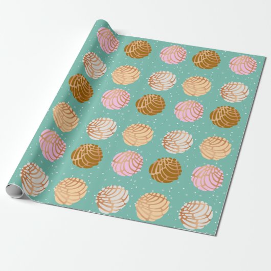 Concha/Conchita Pattern Wrapping Paper Cadeaupapier (Uitgerold)
