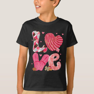 Concha Love Valentine's Day Mexican Sweet Pan Dulc T-shirt