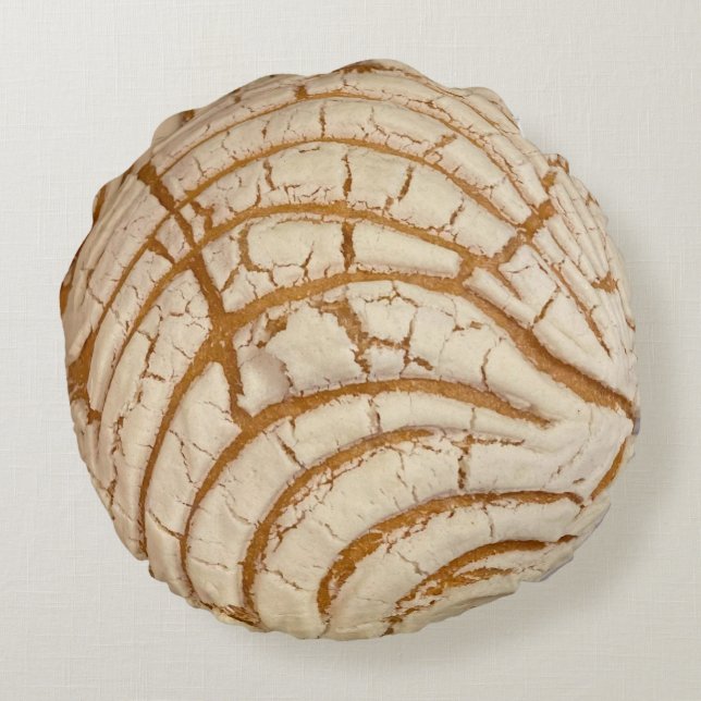 Concha Mexican Sweet Bread  Rond Kussen (Achterkant)