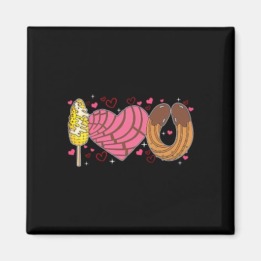 Conchas Ik hou van je Valentijn Conchas Mexican Va Magneet (Voorkant)