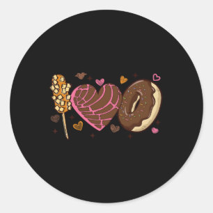 Conchas Ik hou van je Valentijn Mexicaans Valentij Ronde Sticker