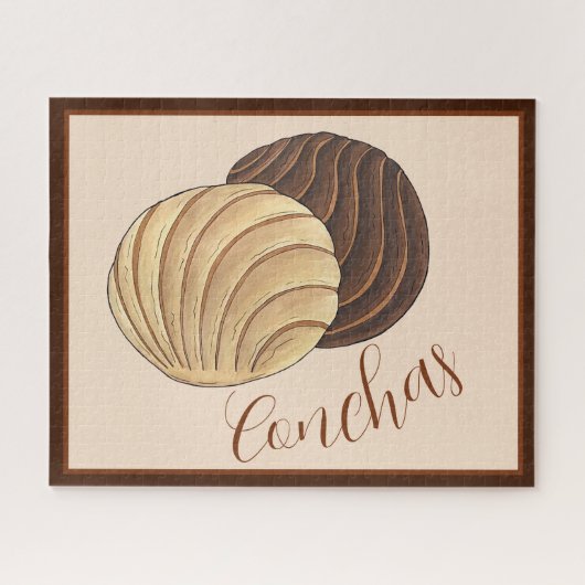 Conchas Mexicaanse Pan Dulce Zoet Brood Panadería Legpuzzel (Horizontaal)