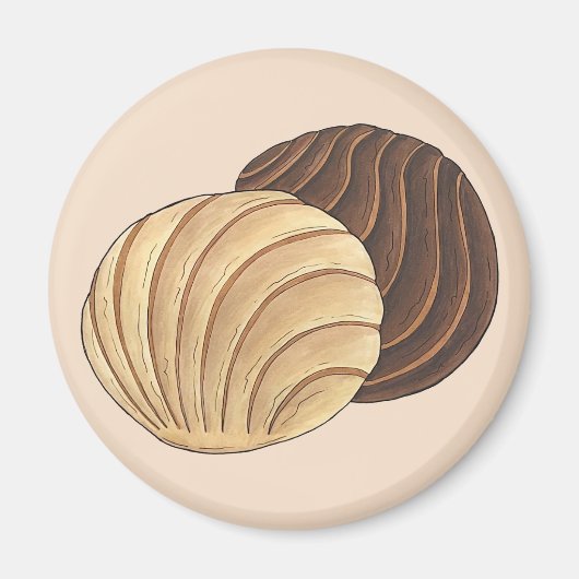 Conchas Mexicaanse Pan Dulce Zoet Brood Panadería Magneet (Voorkant)