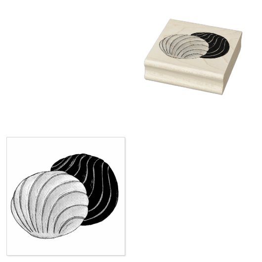 Conchas Mexican Food Pastry Bakery Bake Sale Rubberstempel (Gestempeld)