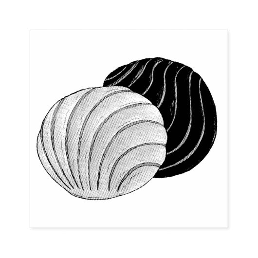 Conchas Mexican Food Pastry Bakery Bake Sale Rubberstempel (Afrduk)